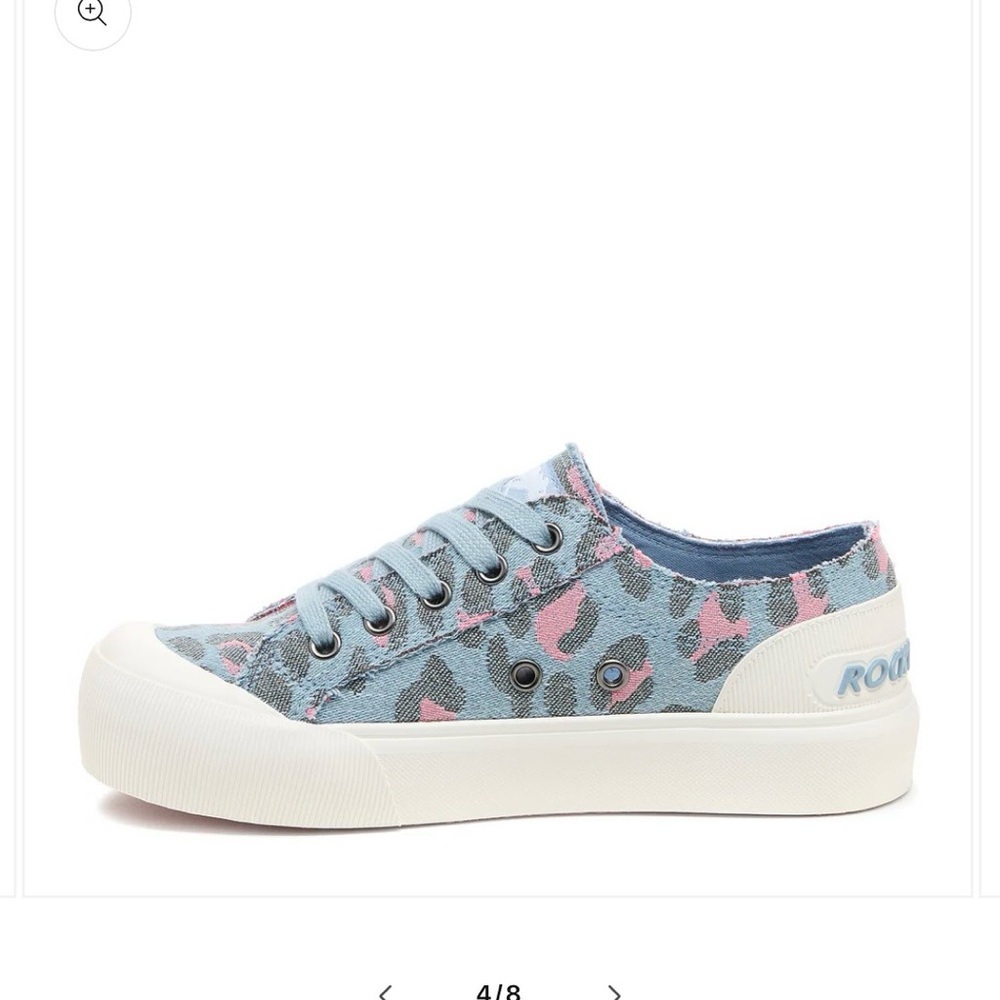Rocket Dog Light Blue & Pink Leopard Low-Top Sneaker